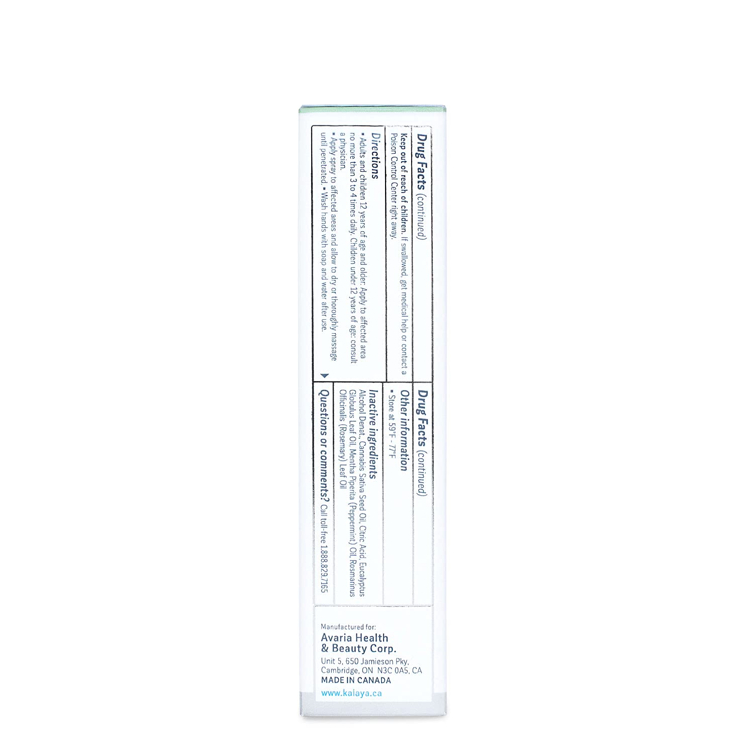 Kalaya Pain Relief Spray - Fast-Acting, Quick-Drying Muscle Rub for Joint Pain Relief and Muscle Pain - with Eucalyptus, Menthol, Methyl Salicylate, Camphor - Ideal for Easing Back Pain - 2 oz Kalaya NaturalsAu supplements