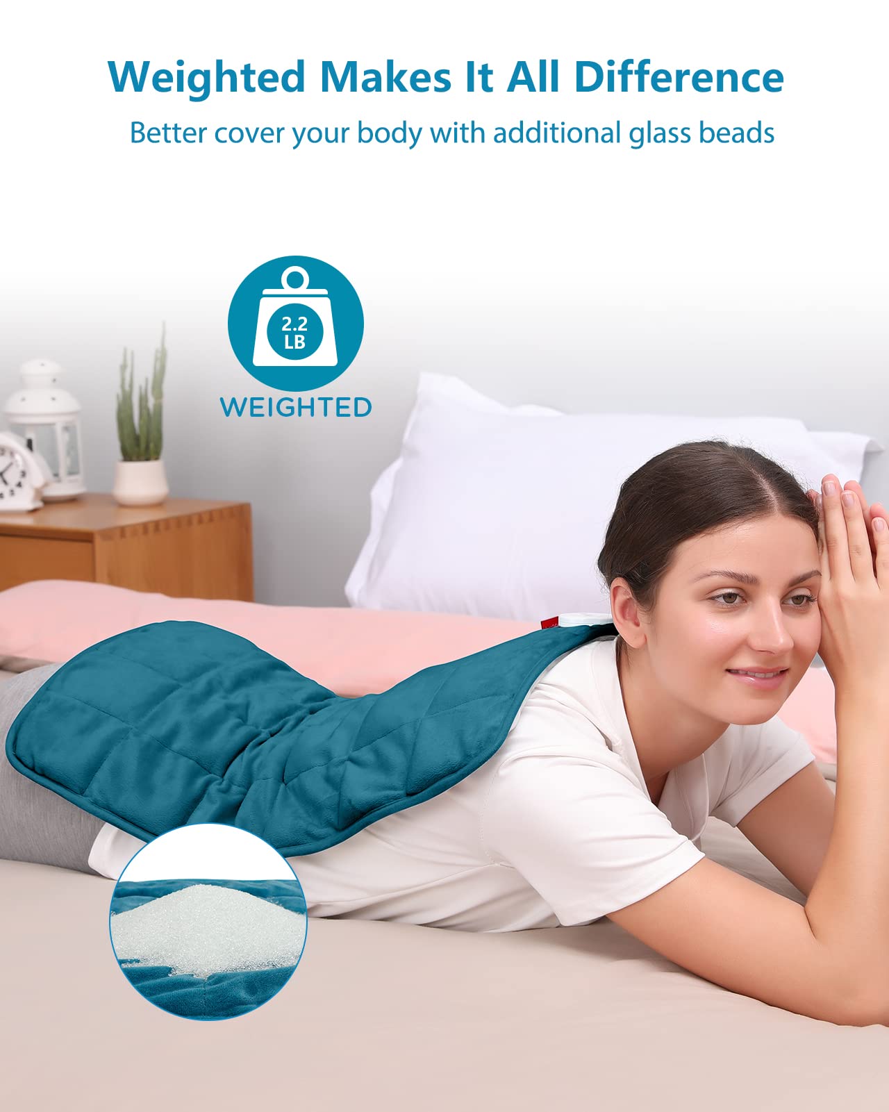 Comfytemp Full Weighted Heating Pad for Back Pain & Cramps Relief, 2.2lb Large Electric ComfytempAu supplements