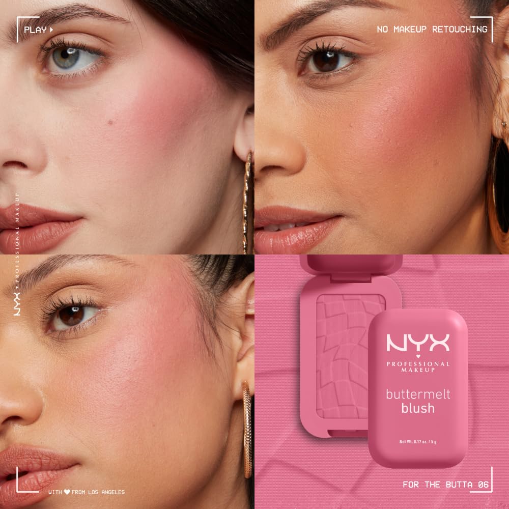 NYX PROFESSIONAL MAKEUP Buttermelt Powder Blush, Fade and Transfer-Resistant Blush, Up to 12HR Make Up Wear, Vegan Formula - For The Butta NYX PROFESSIONAL MAKEUPAu supplements
