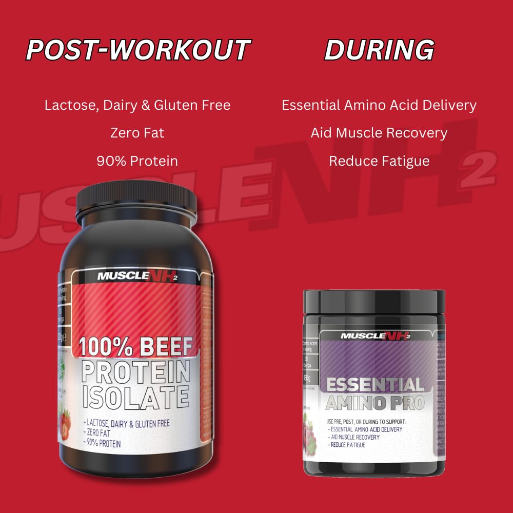 MuscleNH2 Beef Protein Isolate Powder 90%, High Protein, Low Fat, Dairy Free, Gluten Free, Soy Free MuscleNh2Au supplements
