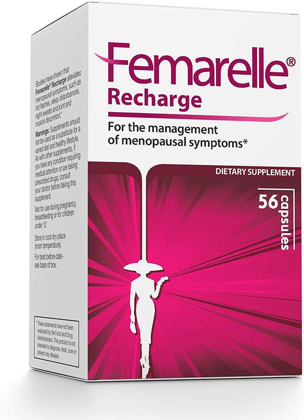 Femarelle® Recharge – Menopause Supplement for Women - Clinically Proven Menopause Relief - Hot Flashes, Night Sweats, Sleep & Libido Support Within 1st Month, Gluten-Free, GMO-Free & Hormone Free FemarelleAu supplements