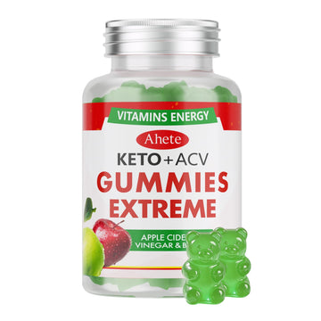 Ahete Keto Apple Cider Vinegar Gummies with Vitamin B6, B12, Folate & Beet Root, Keto ACV Gummies Supports Daily Wellness & Metabolism, Natural Apple Flavor, 60 Gummies (30 Day Supply) AheteAu supplements