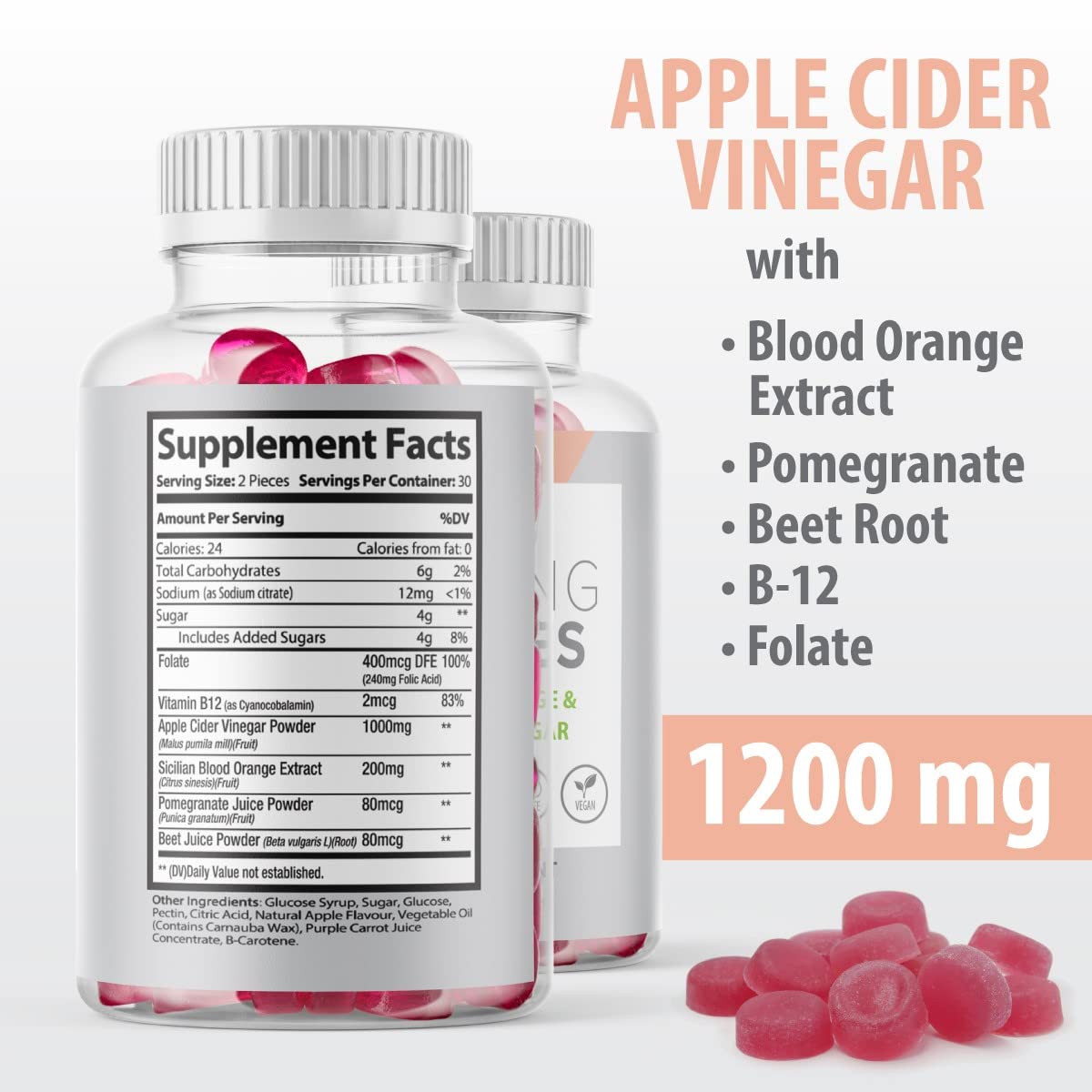 Max-Bio Slimming Gummies It Works with Apple Cider Vinegar and Sicilian Blood Orange Extract Max-BioUS supplements