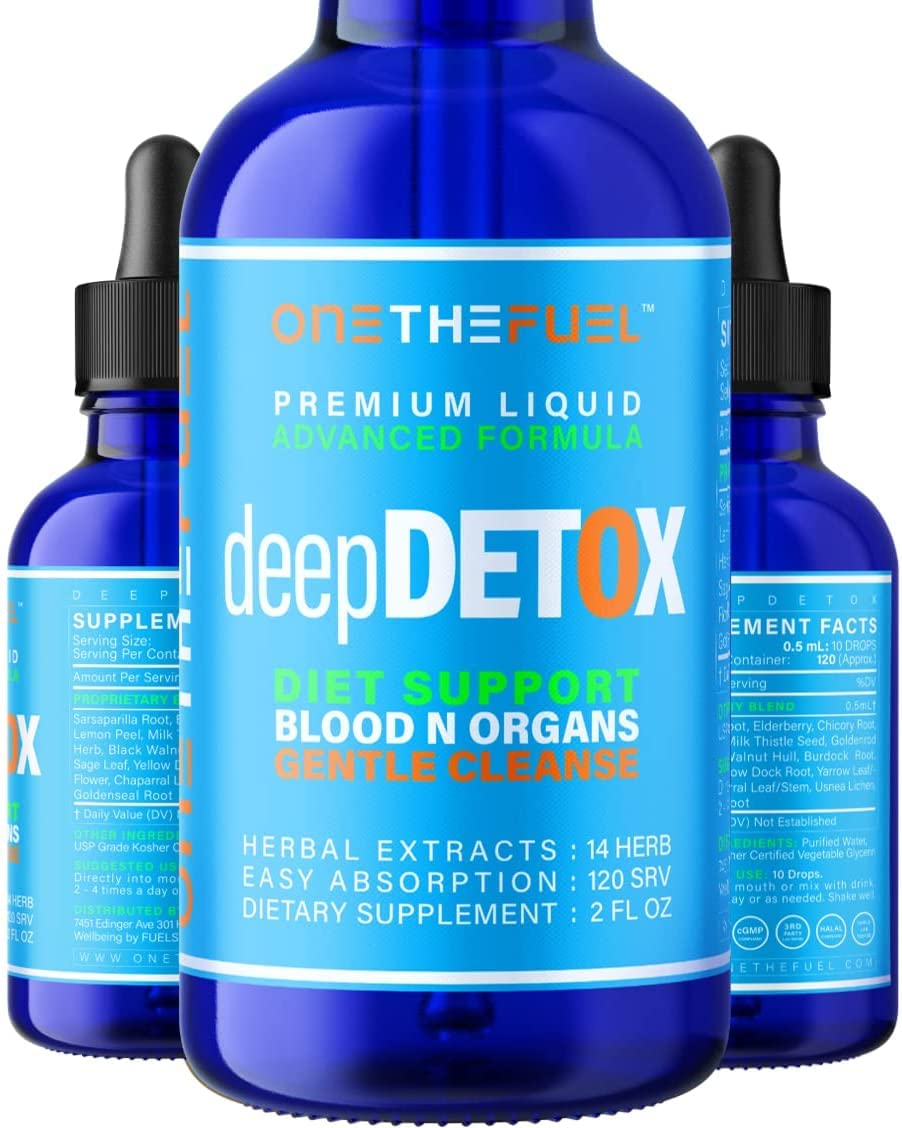DeepDetox 2oz. Plant-Based Colon Intestinal Gut Liver Cleanse Detox Support. Purify Blood ONETHEFUELAu supplements
