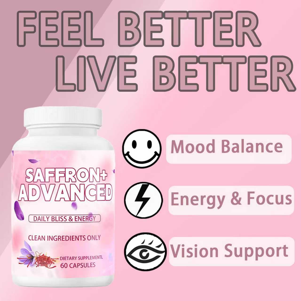 Auren Saffron Supplements,Advanced 10-in-1 Wellness Supplement | Ashwagandha, Fat-Soluble Vitamin C, Saffron Extract, Magnesium, Turmeric | 60 Vegan Capsules | Non-GMO OnswildcAu supplements