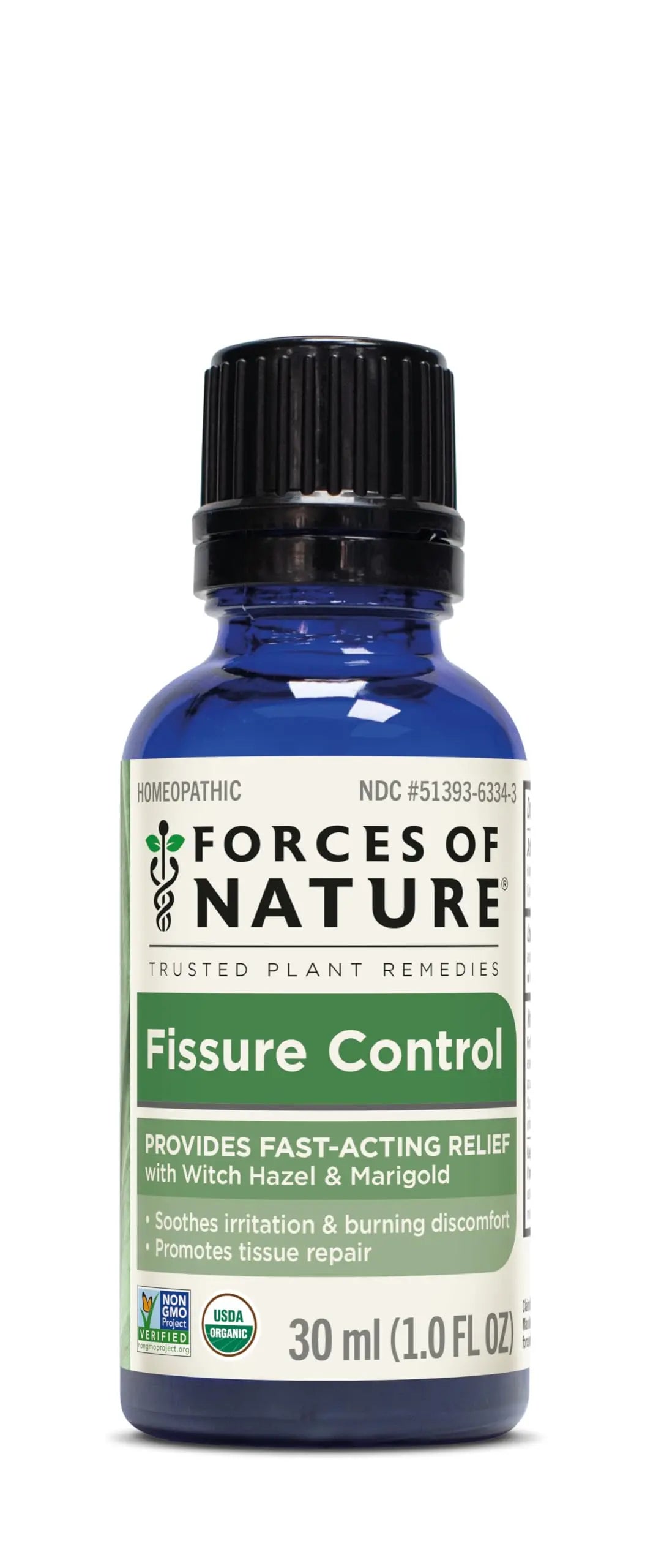 Forces of Nature Fissure Control, Organic Homeopathic Treatment with Witch Hazel for Anal Fissures, Hemorrhoid Related Irritation & Discomfort, Fast, Natural Topical Relief, 1 Fl Oz Forces of NatureAu supplements