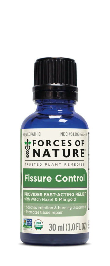 Forces of Nature Fissure Control, Organic Homeopathic Treatment with Witch Hazel for Anal Fissures, Hemorrhoid Related Irritation & Discomfort, Fast, Natural Topical Relief, 1 Fl Oz Forces of NatureAu supplements