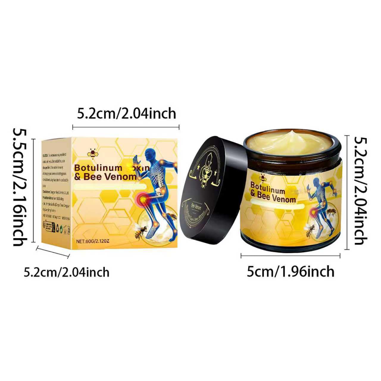2 Pcs Botulinum Bee Venom Bone Healing Cream,Throughout Release Joint Activities Muscle Relief Massage Gel. Aus HealthcareAu supplements