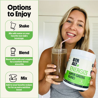 Better Alt Greens Powder, Helps Reduce Bloating, 15 Super Greens- Blend of Spirulina Better AltUS supplements