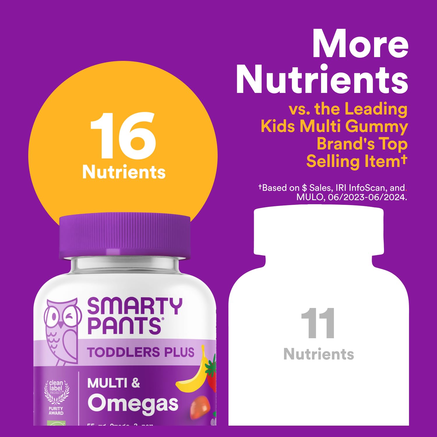 SmartyPants Toddler Multivitamin Gummies - Improved Formula: Omega 3 (DHA/EPA), Vitamins D3, C, Vitamin B12, B6, A, K & Zinc SmartyPantsAu supplements