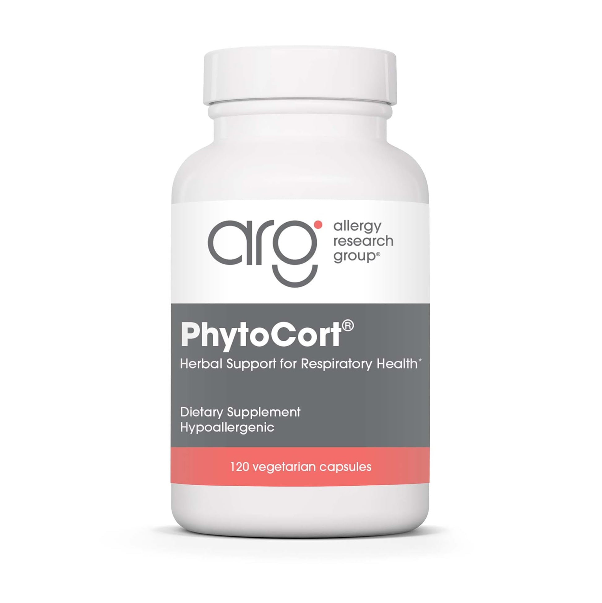 Allergy Research Group PhytoCort Supplement - Respiratory Support, Lung Health, Lung Detox, Lung Cleanse, Healthy Breathing, Herbal Support, Reishi, Licorice, Noni, Vegetarian Capsules - 120 Count Allergy Research GroupAu supplements