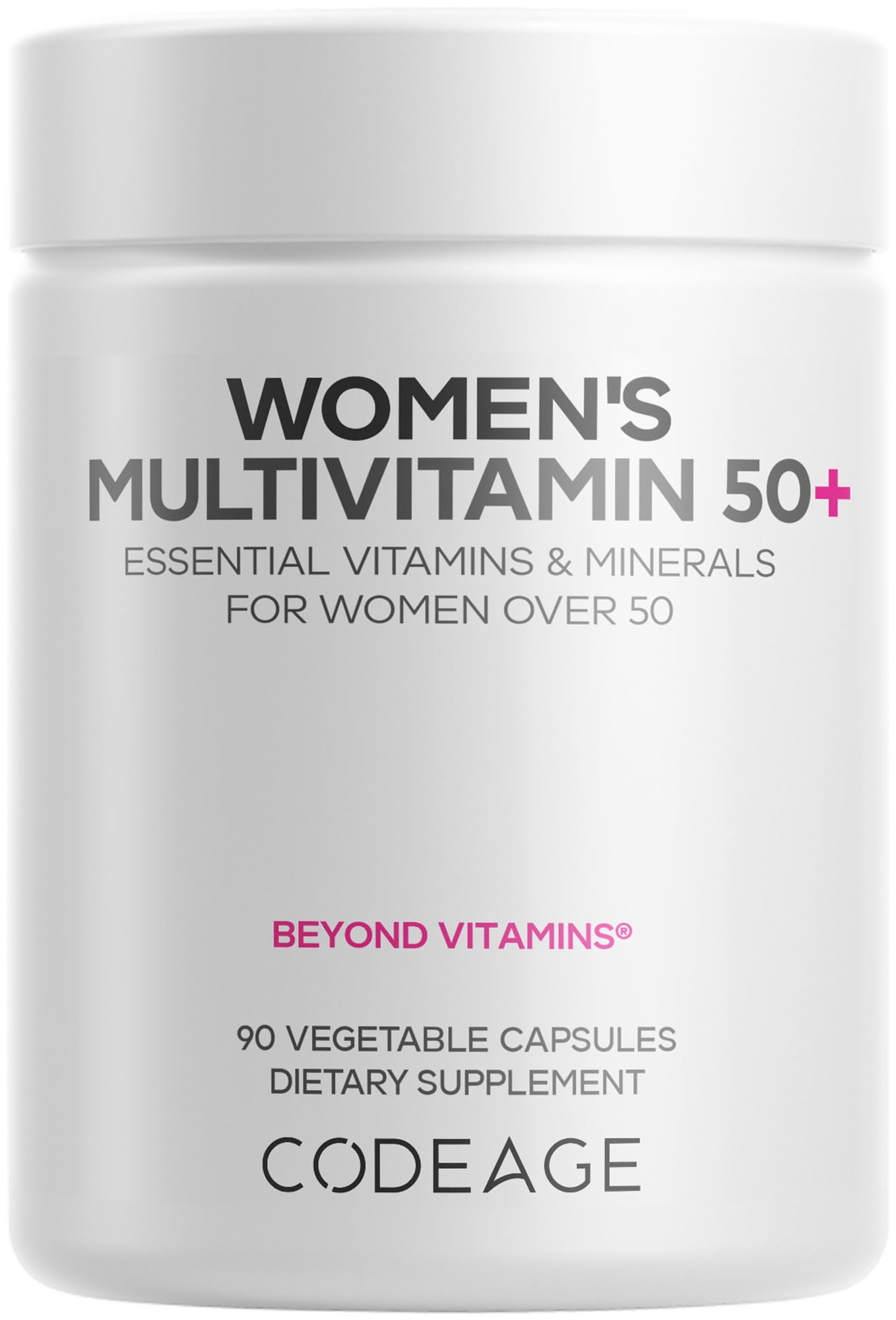 Codeage Women’s Multivitamin 50+ Supplement - Essential Vitamins for Women Over 50, Minerals, CoQ10, Hyaluronic Acid, Probiotics, Black Cohosh, Ashwagandha & Superfoods - Non-GMO - 90 Capsules CodeageAu supplements