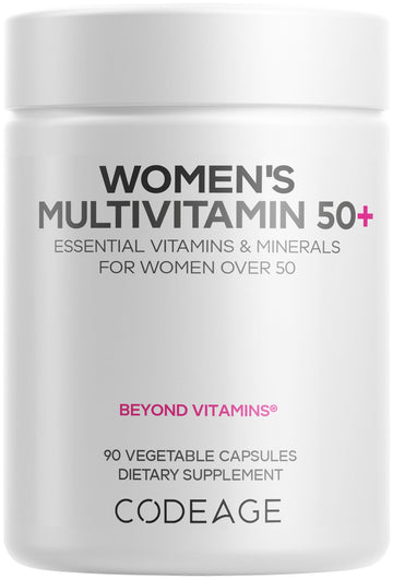 Codeage Women’s Multivitamin 50+ Supplement - Essential Vitamins for Women Over 50, Minerals, CoQ10, Hyaluronic Acid, Probiotics, Black Cohosh, Ashwagandha & Superfoods - Non-GMO - 90 Capsules CodeageAu supplements