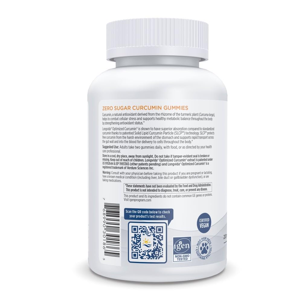 Nordic Naturals Zero Sugar Curcumin Gummies, Mango - 60 Gummies - 200 mg Optimized Curcumin Extract - Great Taste - Antioxidant Support, Healthy Metabolic Balance - Non-GMO, Vegan - 30 Servings Nordic NaturalsAu supplements