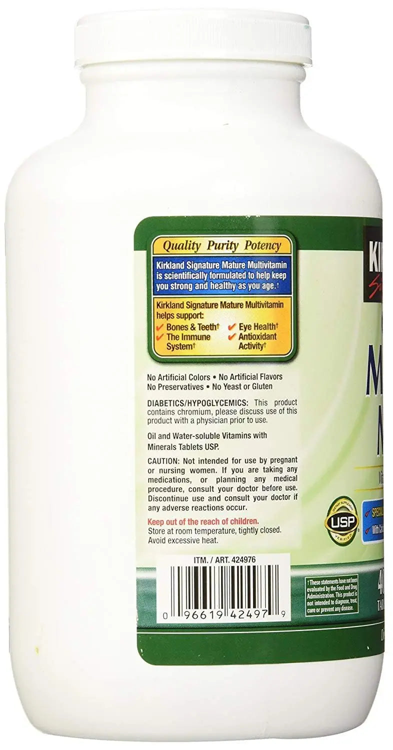 Kirkland Signature Adult 50+ Multi Vitamins & Minerals, 400 Tablets (2 Pack) KIRKLANDAu supplements