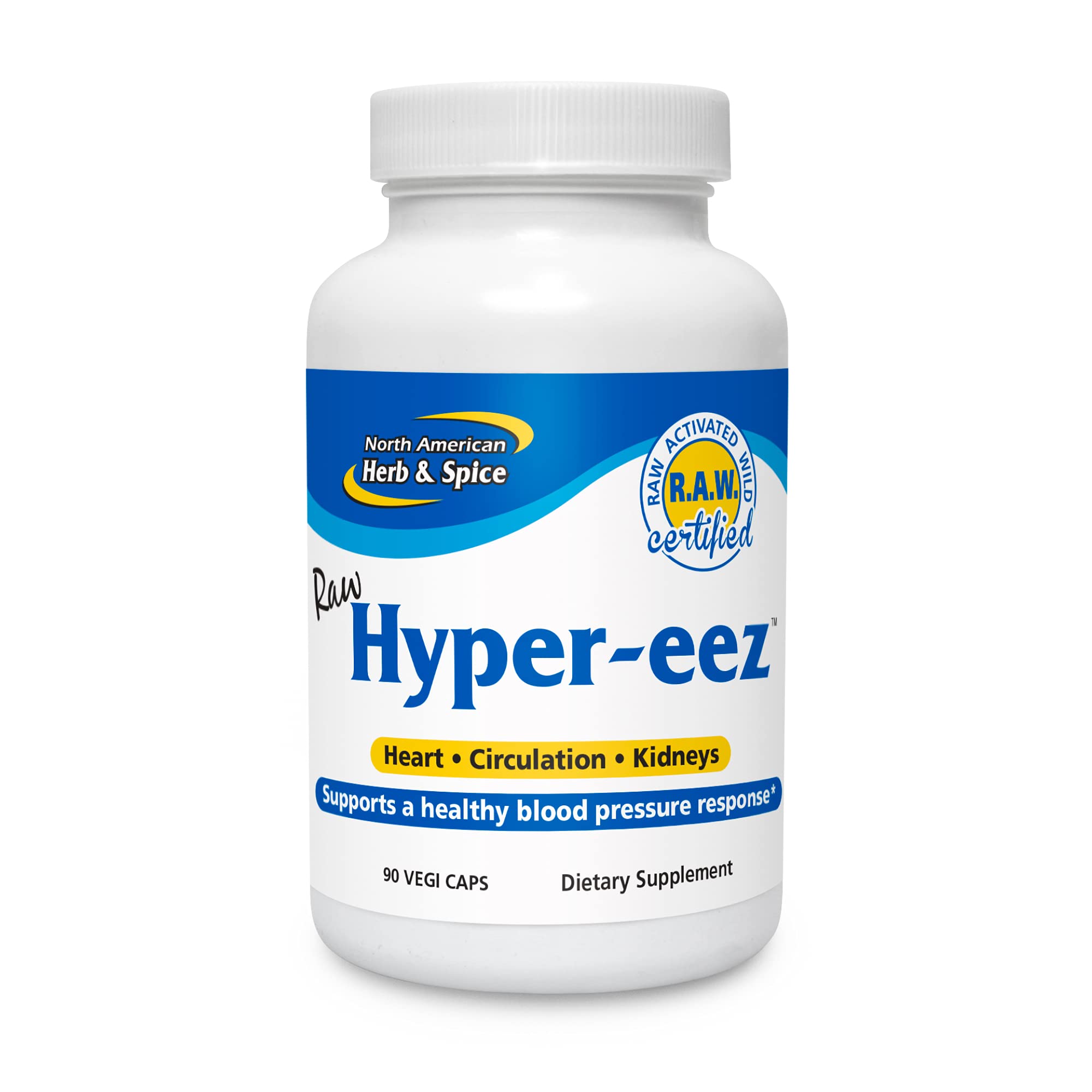 NORTH AMERICAN HERB & SPICE Hyper-eeZ - 90 Vegi Caps - Herbs, Spices, Flowers, Berry Blend - Blood Pressure & Circulation Support - Assists with Heart, Circulation, Kidneys - Non-GMO - 90 Servings NORTH AMERICAN HERB & SPICEAu supplements