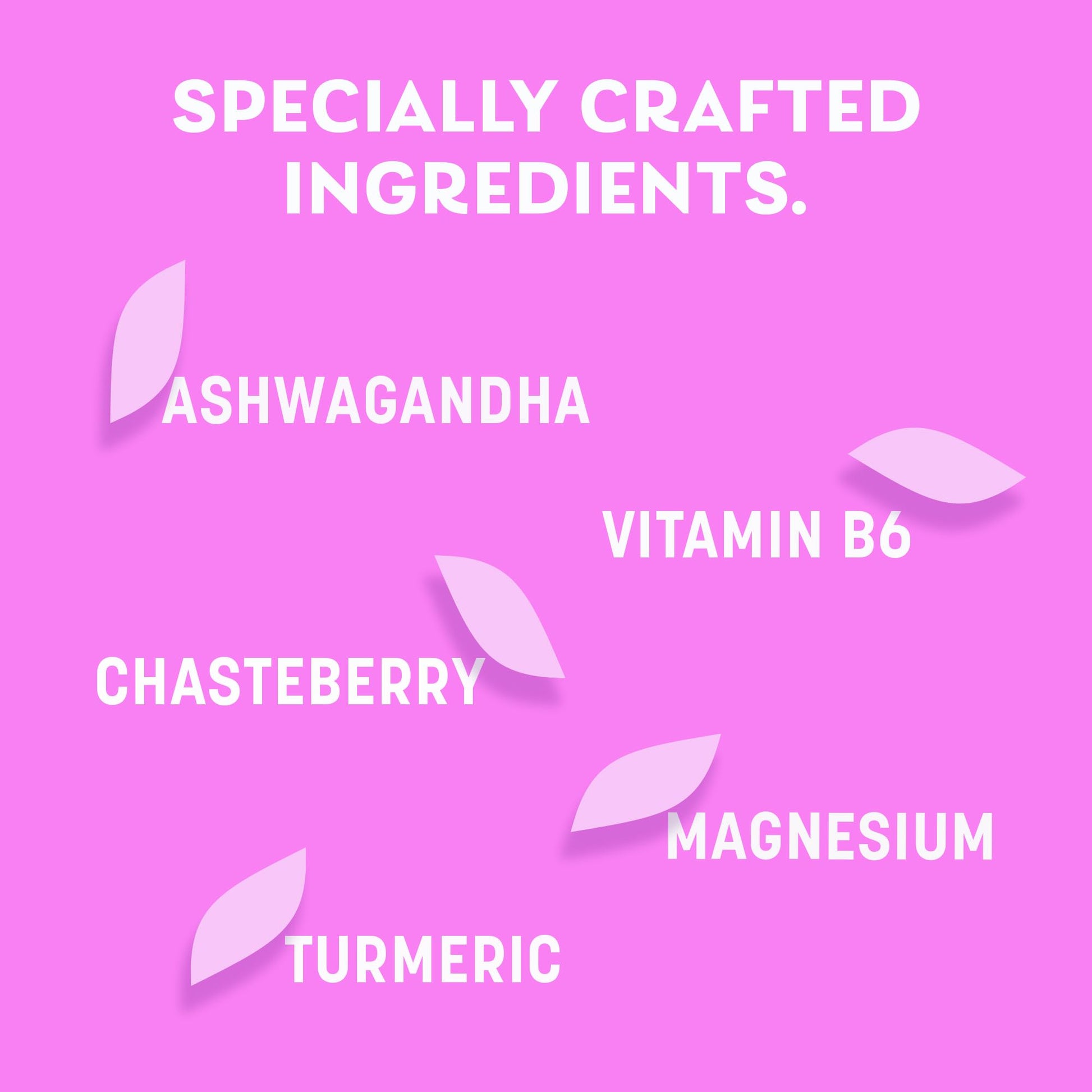 Pamprin Botanicals Supplement for PMS & Period Support, with Ashwagandha, Magnesium, Turmeric, Vitamin B6, Chasteberry, 22 Count PamprinAu supplements