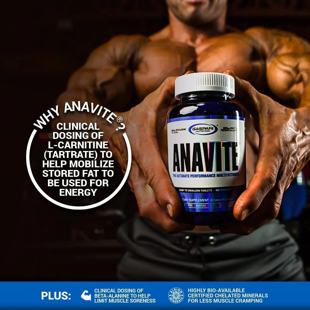Gaspari Nutrition Anavite, Full Spectrum Multi-Vitamin Packs, Anavite Multivitamins, CLA, Omega 3s, Proven Gut, and Proven Liver Detox Gaspari NutritionAu supplements