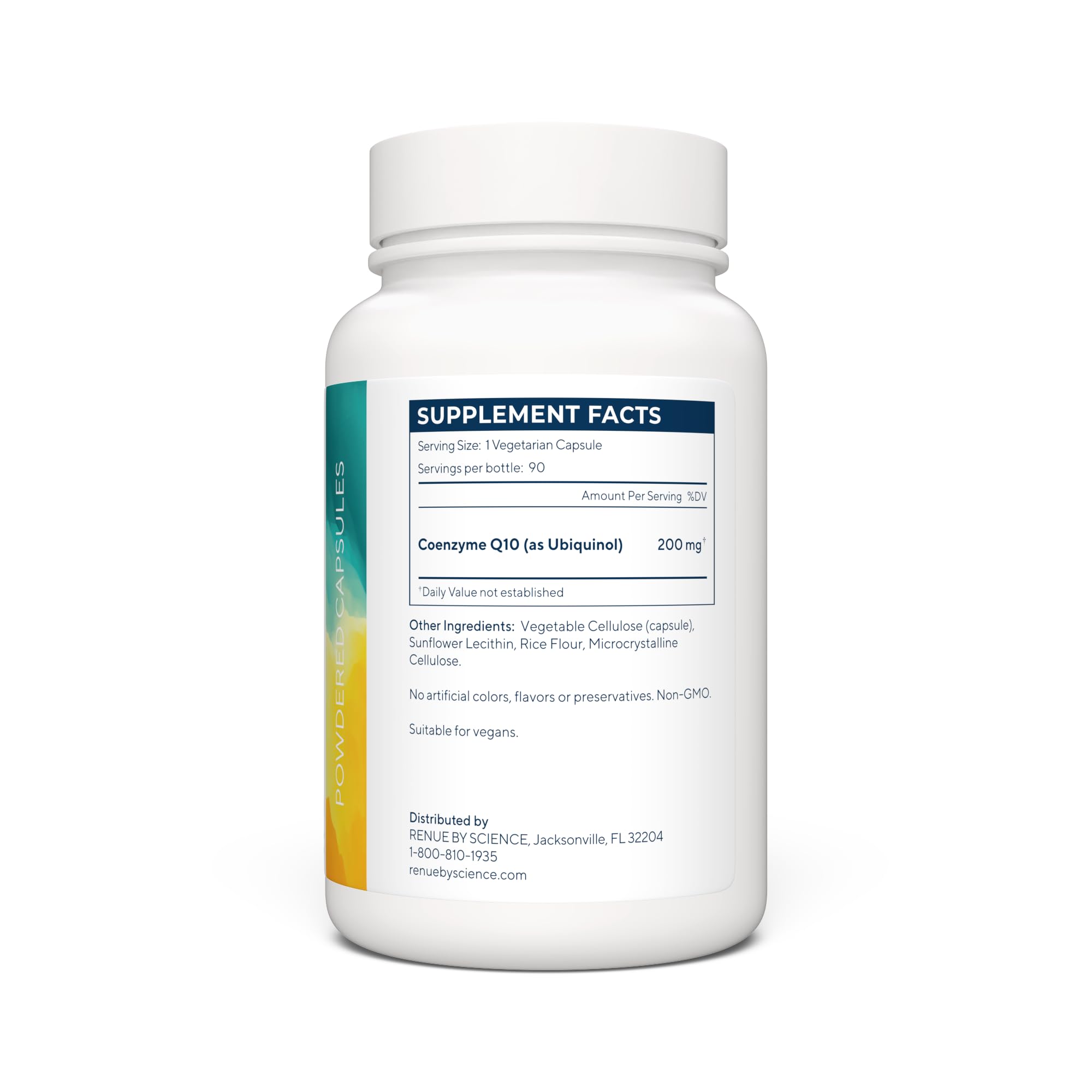 Renue By Science CoQ10 - Coenzyme Q10 as Ubiquinol CoQ10 | High Strength Liposomal CoQ10 200mg Supplement | 90 Co Q10 Capsules | Non-GMO & Allergen Free | Made in The USA Third-Party Tested Renue By ScienceUS supplements