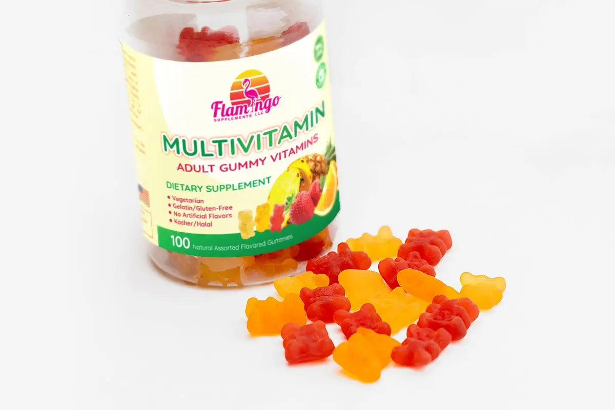 Flamingo Supplements Multivitamin Gummies | Vegan Friendly, Kosher Halal NO Gluten or Gelatin, no GMO| for Men, Women & Kids| Flamingo SupplementsAu supplements