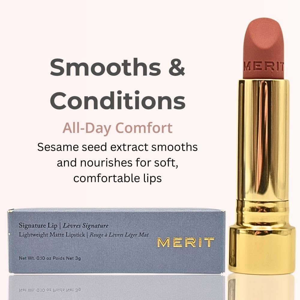 Merit Signature Lip Lightweight Matte Lipstick - 0.10 oz / 3 g (Classic (neutral), standard) MeritAu supplements