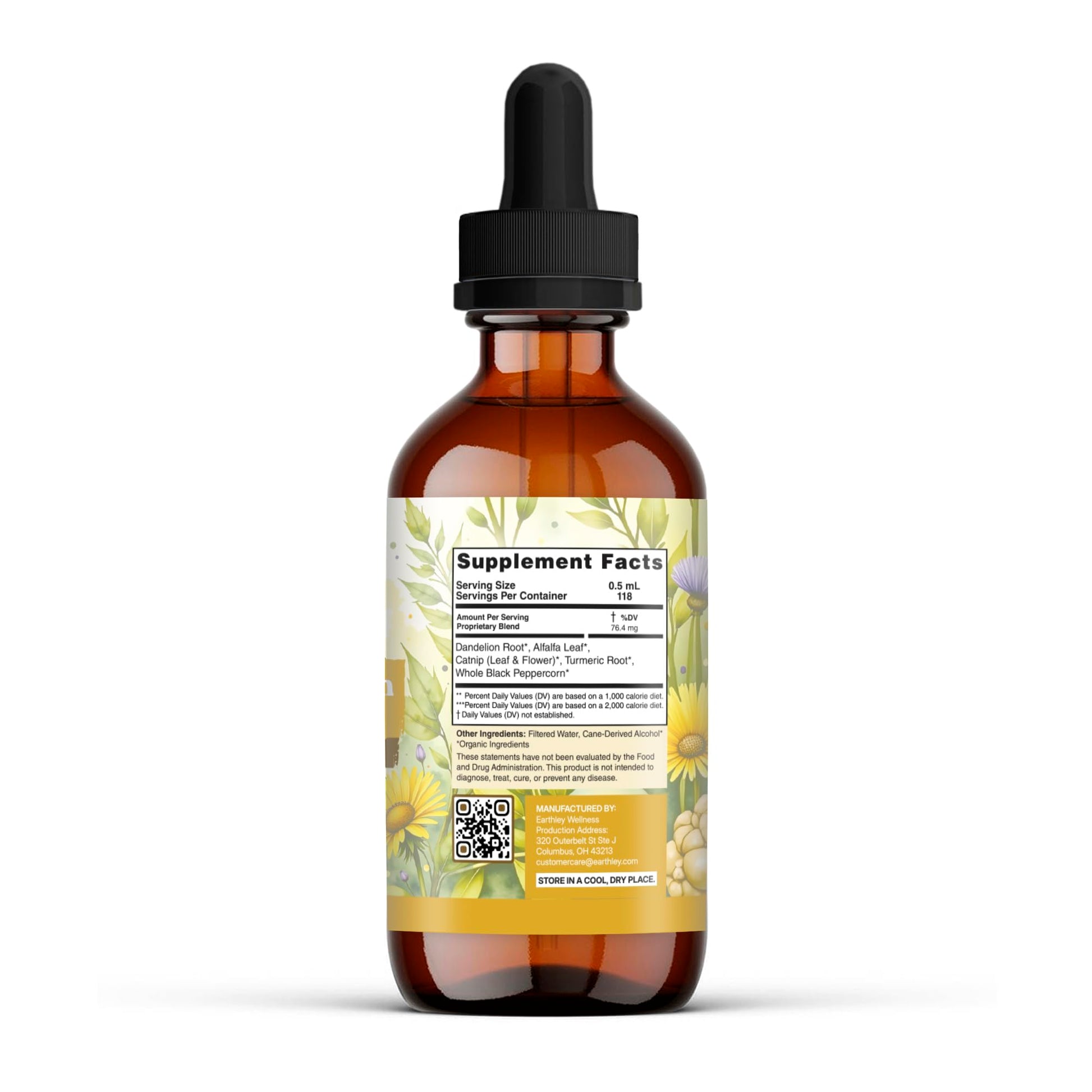 Earthley Wellness Postpartum Balance, Supports and Balances Female Hormones, Supports Postpartum Recovery, Smooths Out Mood Swings, Essential Herbs Like Dandelion Root, Catnip, & Alfalfa (2oz) Earthley WellnessAu supplements