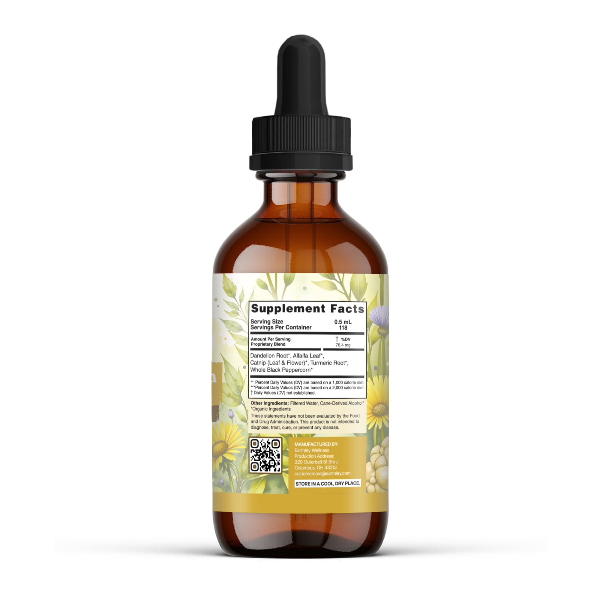 Earthley Wellness Postpartum Balance, Supports and Balances Female Hormones, Supports Postpartum Recovery, Smooths Out Mood Swings, Essential Herbs Like Dandelion Root, Catnip, & Alfalfa (2oz) Earthley WellnessAu supplements