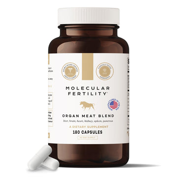 Molecular Fertility Beef Organ Complex - Pasture-Raised, Grass Fed Beef Liver, Brain, Heart, Spleen, Pancreas Blend, Healthy Hormone Balance and Fertility Supplement for Women and Men, 180 Capsules Molecular FertilityAu supplements