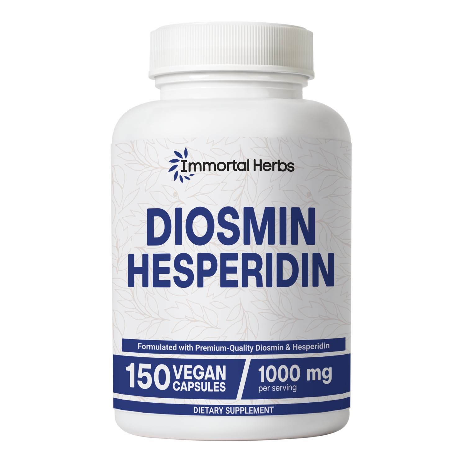 Immortal Herbs Diosmin Hesperidin 1000mg Complex, 150 Capsules, Citrus Bioflavonoids Rich Fruit Extract, 100% Vegetarian, Non-GMO & Gluten Free Diosmin Supplement with Max Strength Immortal HerbsAu supplements
