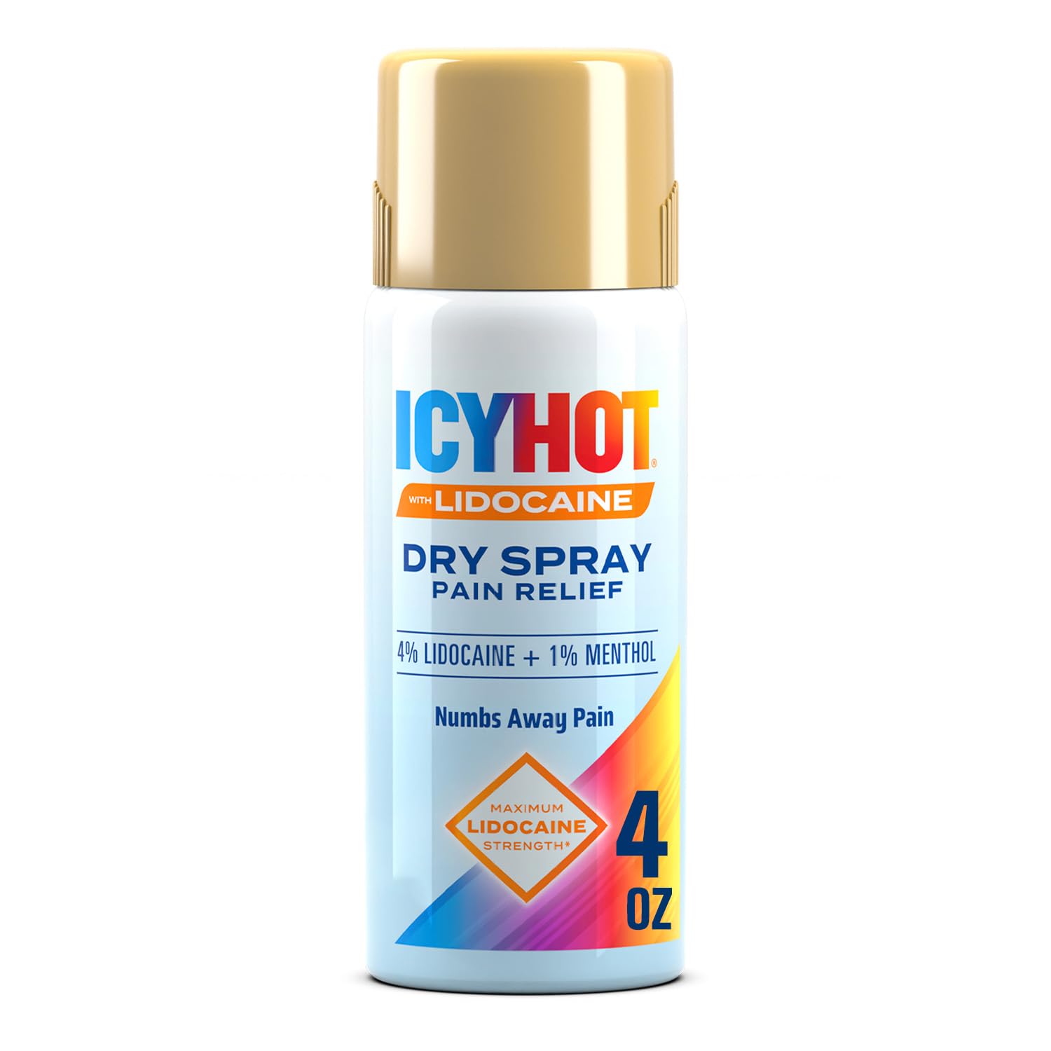Icy Hot Lidocaine Pain Relief Dry Spray, Numb Aggravated Nerves with Max Strength Lidocaine 4% and Menthol 1%, Fast-Acting Pain Relief for Minor Pain, Backaches, Sprains and Strains, 4 oz Icy HotAu supplements