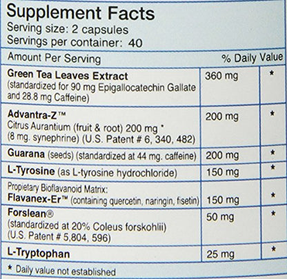 Absolute Nutrition Thermogenic Fat Burners, Nophedra Capsules, 80 Count Bottle Absolute NutritionUS supplements