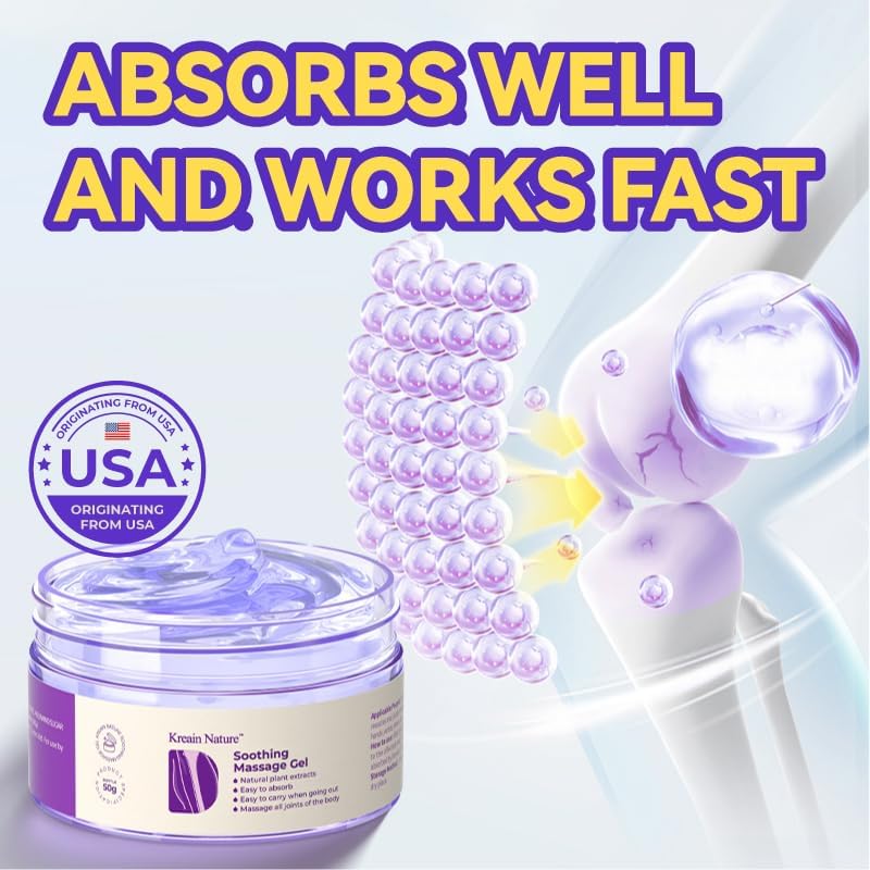 Kreain Nature 2 PCS Joint Gel Purple Soothing Massage Gel Soothes Knees, Lumbar, Neck, Back, Shoulders, Hands, and Feet, 1.76 oz Kreain NatureAu supplements