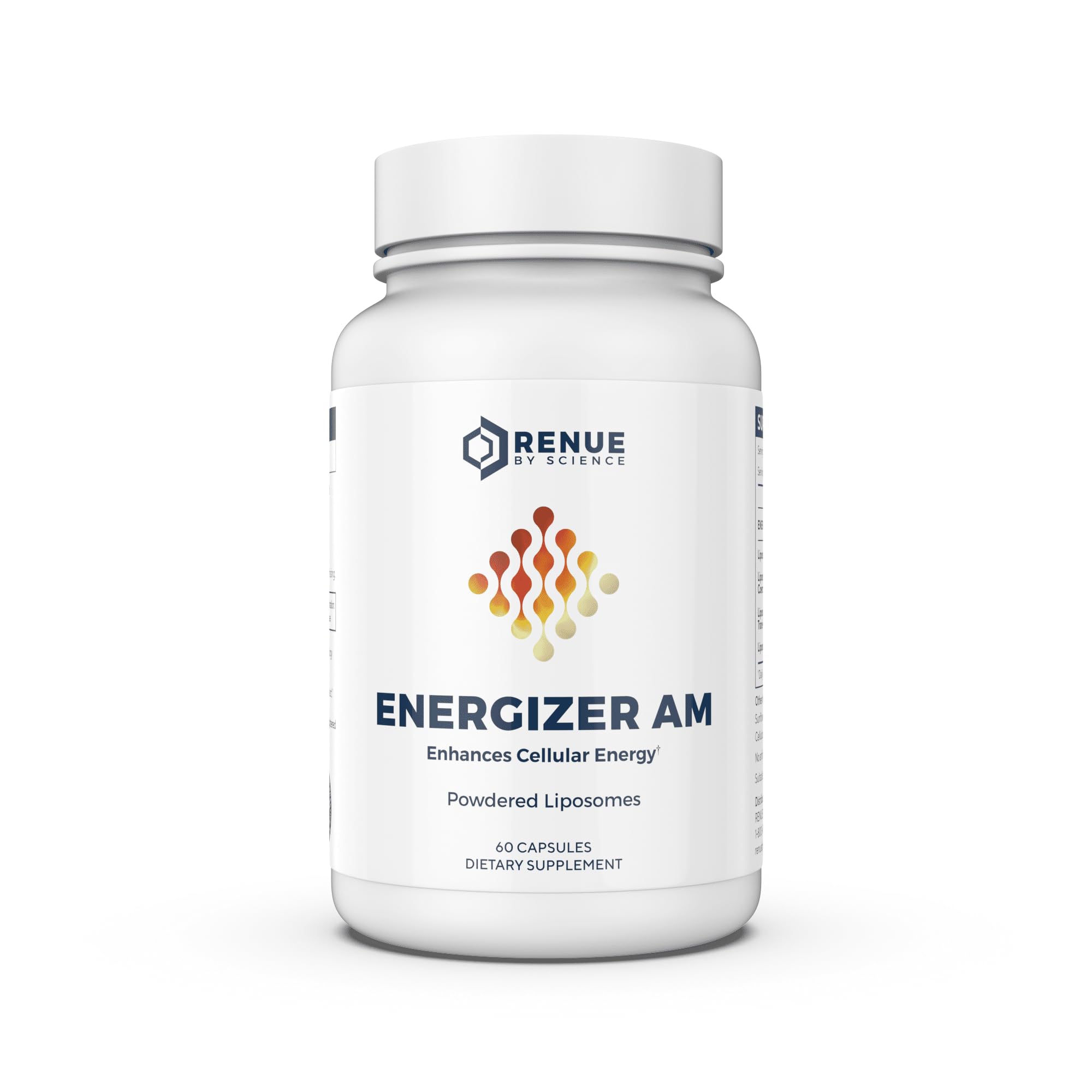 Renue By Science Energizer AM | Liposomal Resveratrol Hesperidin & Green Tea Supplement | 60 Capsules with Trans Resveratrol (65mg) Hesperidin (150mg) Green Tea Extract (35mg) - Non-GMO | Made in USA Renue By ScienceUS supplements