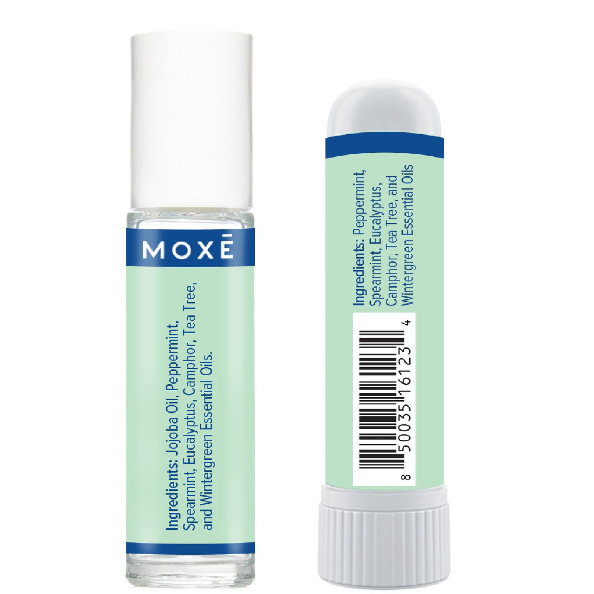 MOXE Migraine Rollon Stick & Nasal Inhaler, Fast Cooling Comfort for Headaches & Tension, Non-Medicated Soothing Vapors, Peppermint, Eucalyptus, and Other Essential Oils, Metal Roller, Made in USA MOXEAu supplements