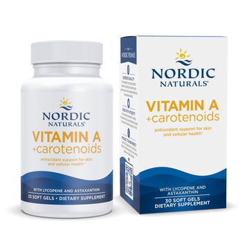 Nordic Naturals Vitamin A + Carotenoids, Unflavored - 30 Soft Gels - Lycopene & Astaxanthin - Supports Skin, Cellular Health - Non-GMO - 30 Servings Nordic NaturalsAu supplements
