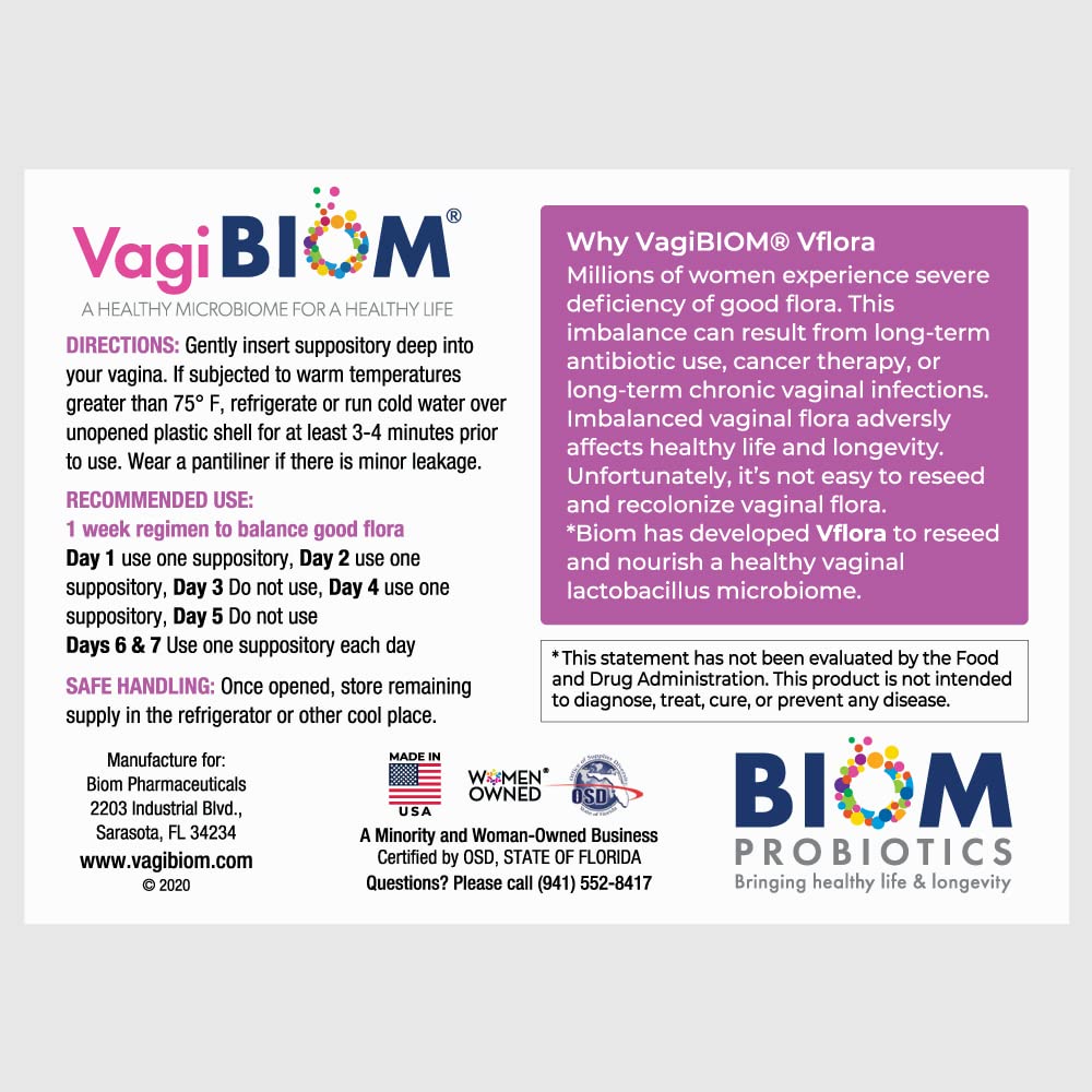 VagiBiom 5-Day Vflora (Lactobacillus crispatus + L. gasseri) to Balance Intimate Flora VagiBiomAu supplements