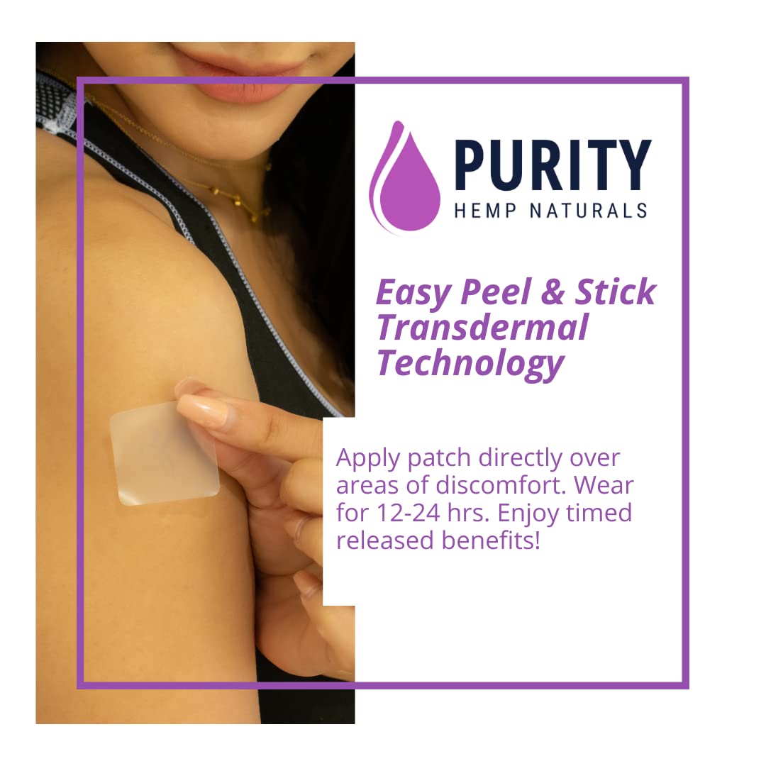 Body Discomfort Patch 120 mg - 15 ct (8 mg ea.) Lasts 24 Hours. Sweat & Water Resistant. Convenient & Discreet. For Use On Any Part Of The Body. Plant-Based Extended-Release Patch Purity Hemp NaturalsAu supplements