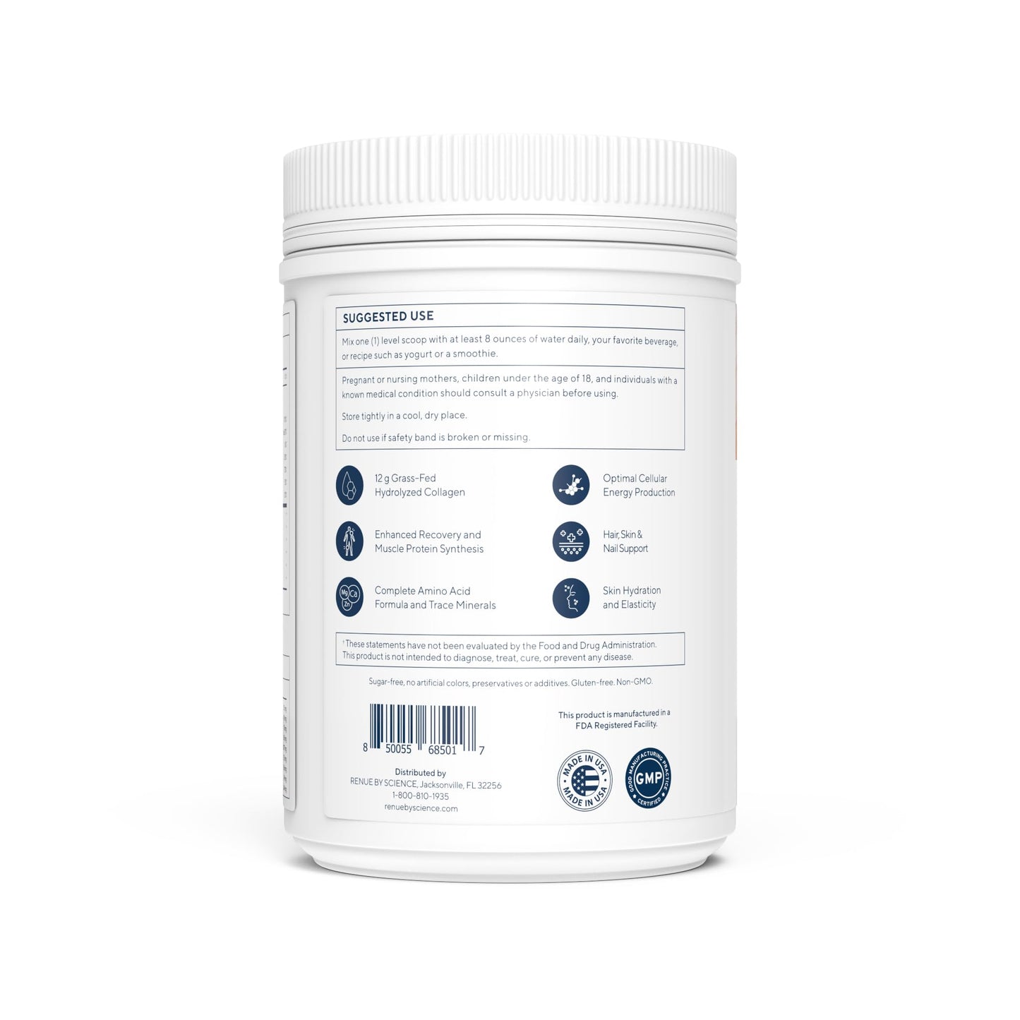 Renue By Science Skin & Body Essentials | Collagen Peptides Electrolytes Creatine & BCAA Powder | Collagen (12g) Creatine Monohydrate (4g) per Serving with Taurine & Glycine | Made in USA - Chocolate Renue By ScienceUS supplements