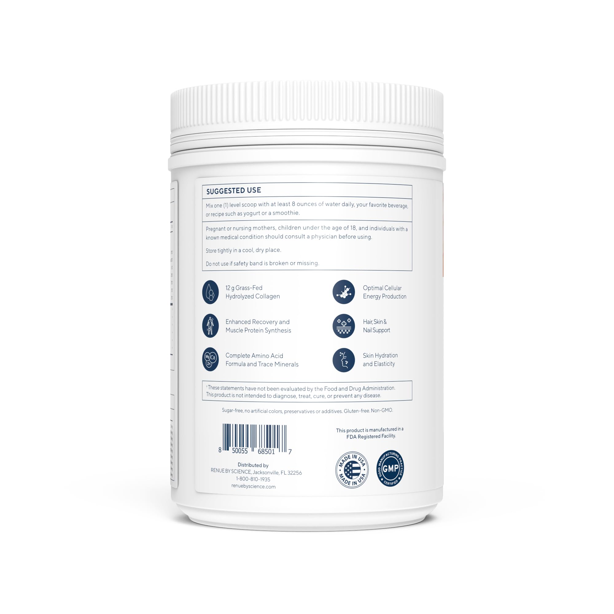 Renue By Science Skin & Body Essentials | Collagen Peptides Electrolytes Creatine & BCAA Powder | Collagen (12g) Creatine Monohydrate (4g) per Serving with Taurine & Glycine | Made in USA - Chocolate Renue By ScienceUS supplements