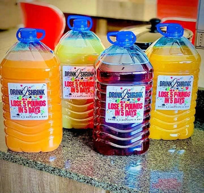4 Week drink2Shrink Detox Formula Start Losing That Stubborn Belly Fat! (Green Apple) Heath SecretUS supplements