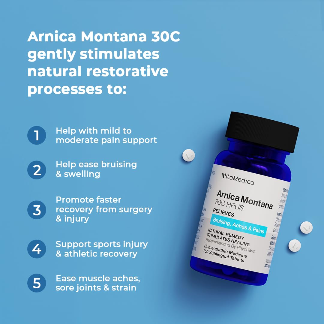 VitaMedica Arnica Montana 30C Rapid Dissolve Tablets for Natural Pain, Bruising, and Swelling Support VitaMedicaAu supplements