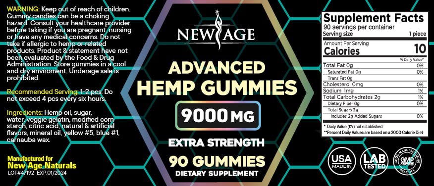 NEW AGE Naturals Advanced Hemp Gummies - Natural Hemp Oil Infused Gummies NEW AGEAu supplements