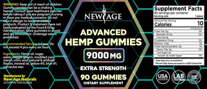 NEW AGE Naturals Advanced Hemp Gummies - Natural Hemp Oil Infused Gummies NEW AGEUS supplements