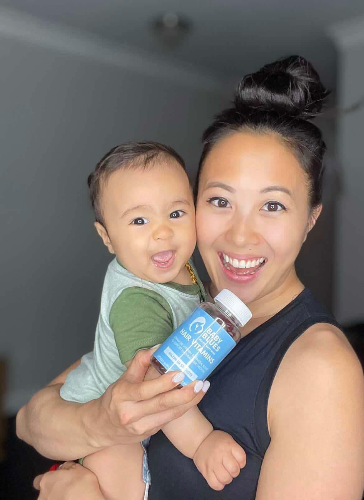 Baby Blues Postpartum Hair Loss Vitamins - Passion Fruit Gummies with Biotin, Collagen, & Folate Baby BluesUS supplements