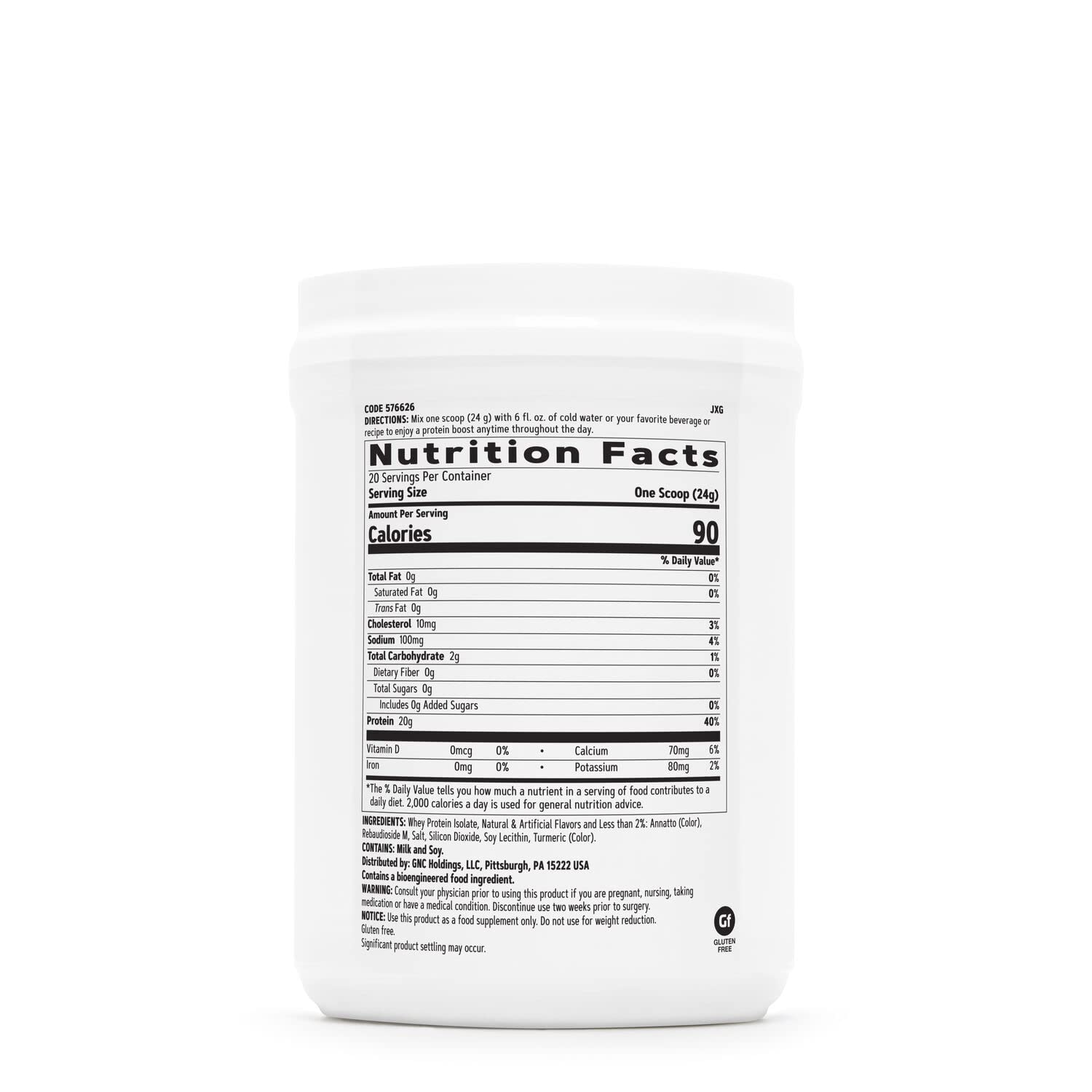 GNC Total Lean Zero Sugar Protein - French Vanilla - 20 Servings GNCAu supplements