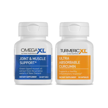 OmegaXL Powerful Joint and Muscle Support Supplement (60 Count) & TurmericXL (30 Count) OmegaXLAu supplements