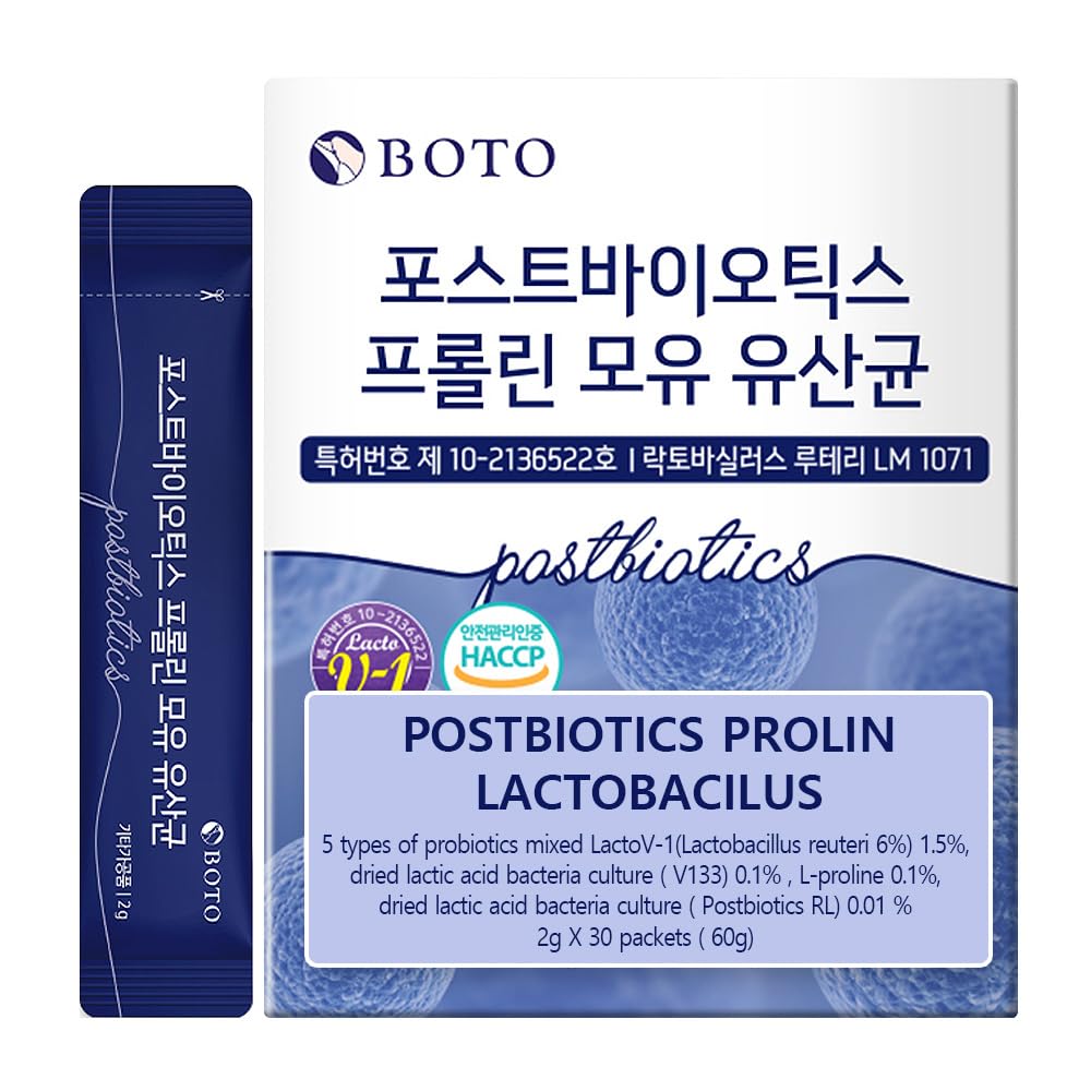 ZIOSTAND BOTO Korean Care it Probiotics Natural Prebiotics Proline Breast Milk Lactobacillus, Colon Cleanse, Immunity Support - 1 Month (30 of Pack, PostBiotics) ZIOSTANDAu supplements