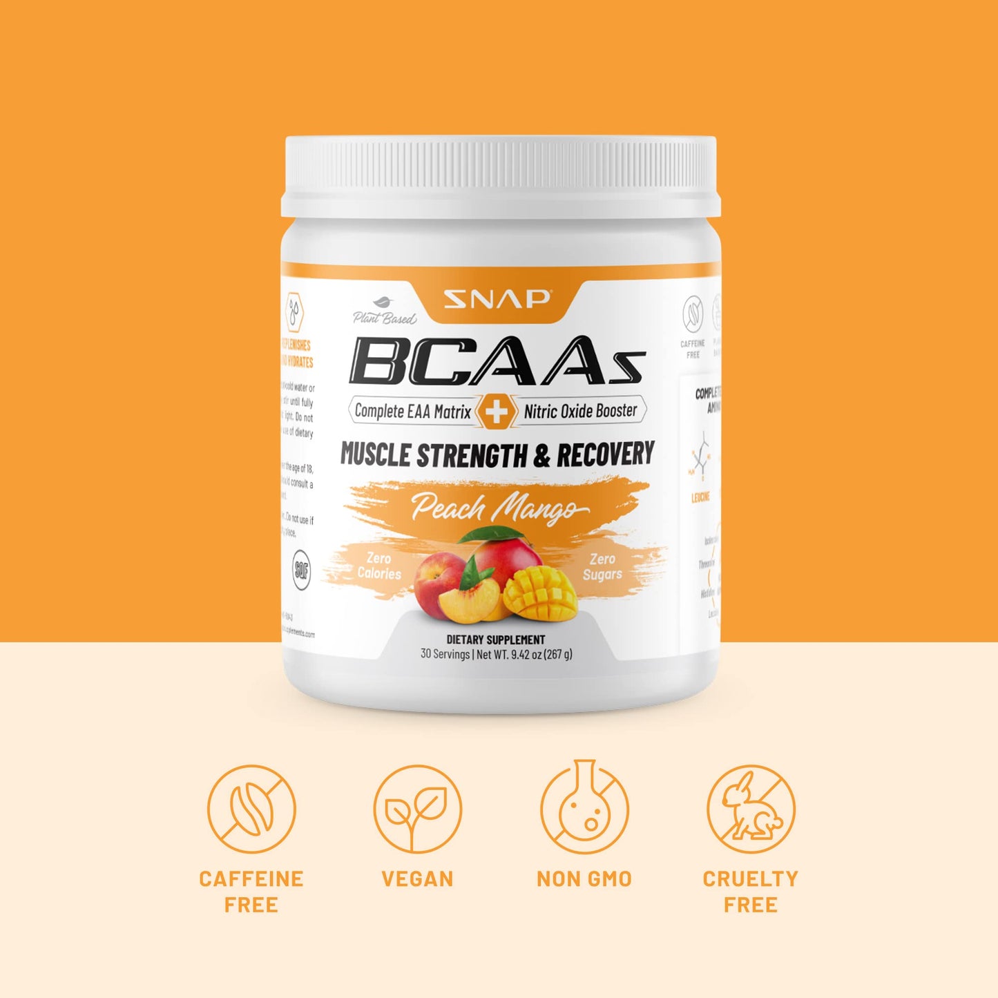 Snap Supplements Nitric Oxide Booster and BCAA Powder Snap SupplementsUS supplements