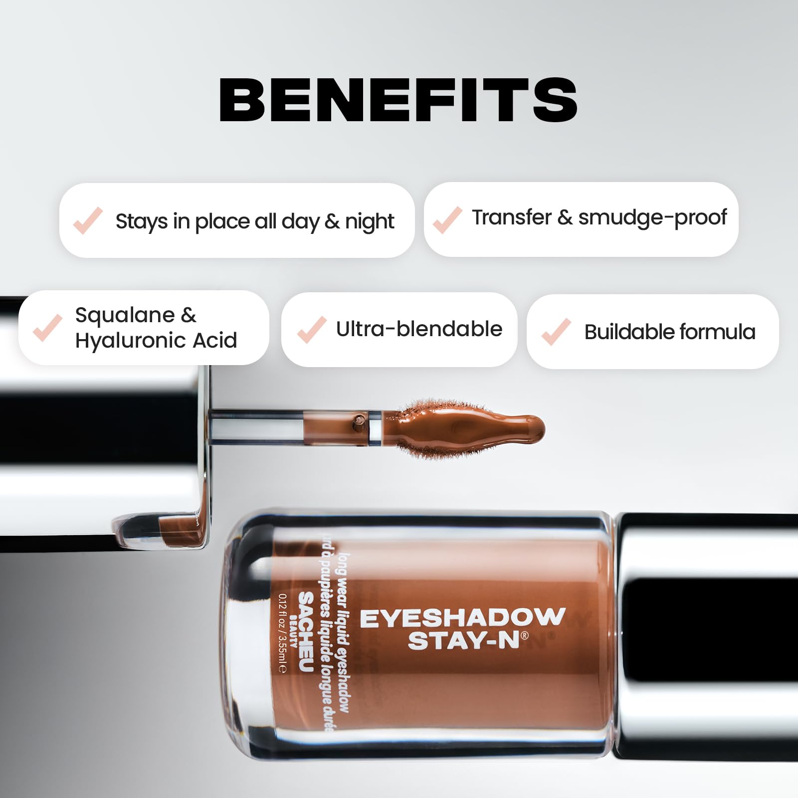 Sacheu Liquid Eyeshadow STAY-N Longwear Eye Makeup — Buildable Highly Pigmented & Blendable Eye Shadow Cream in Matte & Shimmer Finishes, Candy Dipp’d SacheuAu supplements