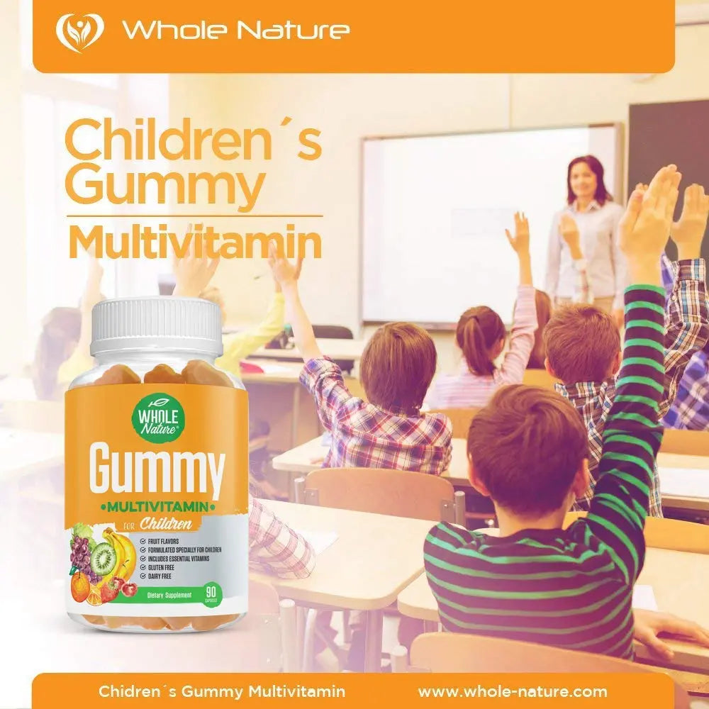 Whole Nature Kids Gummy Multivitamin - Complete Daily Essentials Childrens Vitamins and Minerals for Overall Wellness, 90 Gummies Whole NatureAu supplements